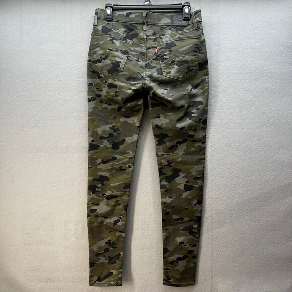Levi's Camo Pants Women's 29x30 (8) Olive Green Camo Skinny Jeans - Picture 2 of 12